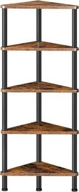 HOOBRO Eckregal mit 5 Ebenen industrielles Regal, Bücherregal (30T x 30B x 115H)