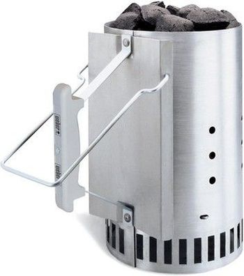 Weber Anzündkamin, Rapidfire Starter - Groß (32cm Höhe), kompakter Grillanzünder