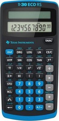 Texas Instruments TI-30 ECO RS Taschenrechner, Einzeiliges 10-stelliges Display