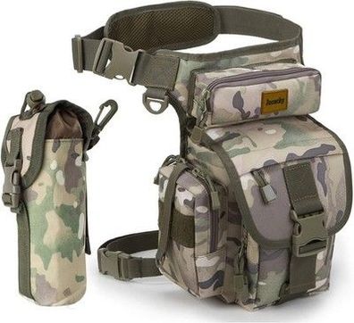 Jueachy Taktisch Beintasche Wasserdicht Bein Taschen Herren Motorrad Camouflage