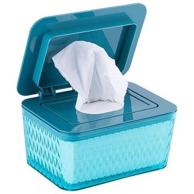 Feuchttücher-Box Baby Feuchttücherbox Mit Deckel Aufbewahrungsbox Spender Blau