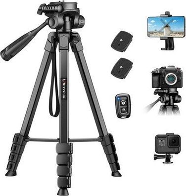 Victiv Kamera Handy Stativ, 172cm Tragbares Camera Tripod, Aluminium, Reisen