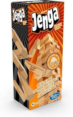 Hasbro Gaming Jenga Spiel, das Originale Partyspiel mit Holzklötzen, Spiel