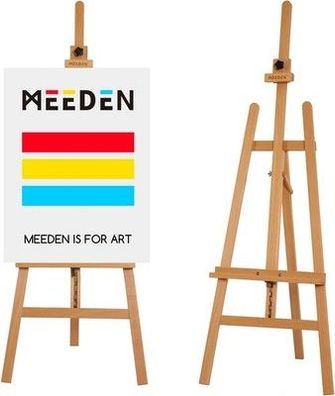 MEEDEN Basic Staffelei aus Holz: Staffelei für Bodenmalerei, Einstellbare Höhe