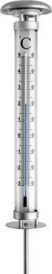TFA Dostmann Solino analoges Garten-Thermometer, 12.2057, mit Solarbeleuchtung