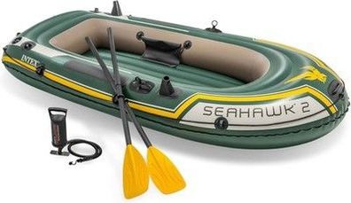 Intex 68347NP - Aufblasbares Schlauchboot Seahawk 2, mit Zubehör, 236x114x41 cm