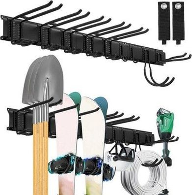 Sinoer Garage Tool Management Wandregal, Regal Wand (48 Zoll, 3 Panel & 9 Haken)