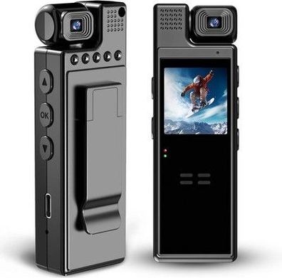 KAMREA HD 1080P Mini Körperkamera Mini Body Camera 180° drehbares Objektiv Cam