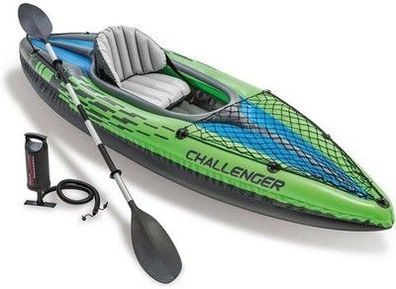 Intex Boot Kajak-Set + Aluminium-Rudern, 1 Person, Schlauchboot aufblasbar