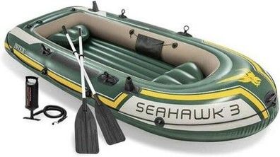 Intex Seahawk 3 Set Schlauchboot - 295 x 137 x 43 cm - 3-teilig - Grün + Paddel