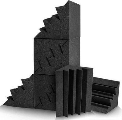 JAMELO Bassfallen Akustikschaumstoffecke, 17 x 17 x 30 cm Akustikschaum für Ecke