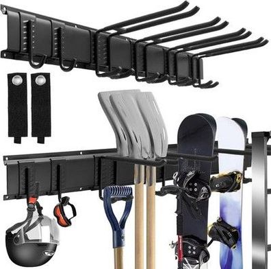 Sinoer Garagen Tool Management Wand-Regal (32 Zoll 2 Panel und 6 Haken)