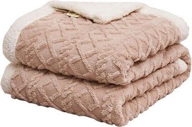 Hayisugal Flauschige Sherpa Kuscheldecke hochwertige Schafdecke, Khaki 150x200cm
