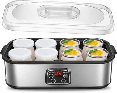 Joghurtbereiter, Griechische Joghurtmaschine mit 8 Gläsern/Deckeln, für Küche