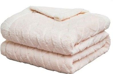 Hayisugal Flauschige Sherpa Kuscheldecke hochwertige Schafdecke Beige, 200x230cm