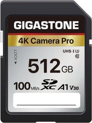 Gigastone 512GB SDXC Speicherkarte, 4K Kamera Pro, bis zu 100 MB/s, V30 UHS-I U3