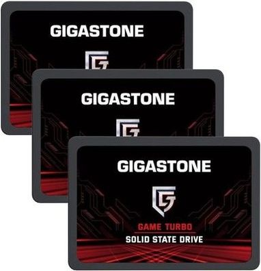 Gigastone SATA SSD 128GB (3er Pack) 2,5 Zoll 3D NAND Bis zu 520MB/s interne SSD