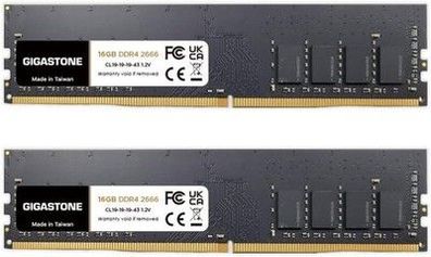 DDR4 RAM Gigastone Desktop RAM 32GB (2x16GB) DDR4 Ram 32GB DDR4-2666MHz Speicher