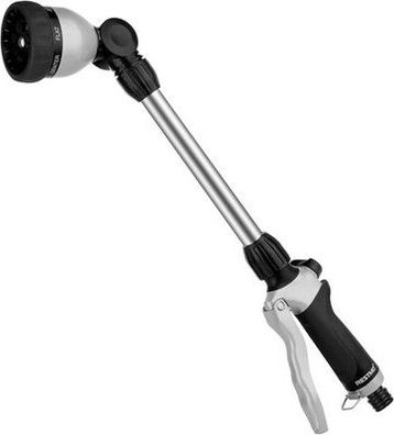 RESTMO Garten Gießstab Metall, 39cm Lang Gartenbrause mit Stiel, 180°, Schwarz