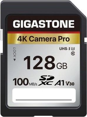 Gigastone 128GB SDXC Speicherkarte, 4K Kamera Pro, bis 100 MB/s, A1 V30 UHS-I U3