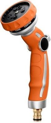 Restmo Garten Wasserspritze, Robuste Metall Gartenbrause zur Reinigung, Orange