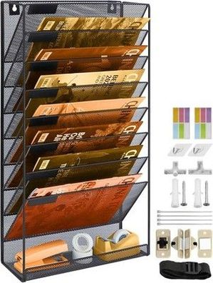 Hängeorganizer Wandablagefächer 9 Stöckiger Wandmontage Schreibtisch Organizer