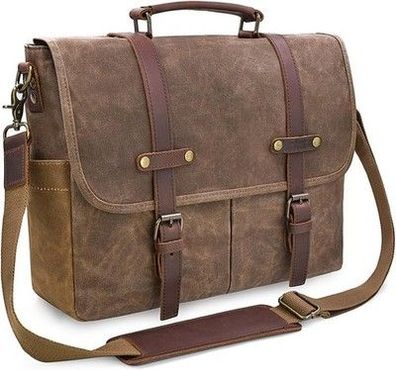 NEWHEY Herren Umhängetaschen Aktentasche Laptop-Tasche Wasserdichte 38,5x11x31cm