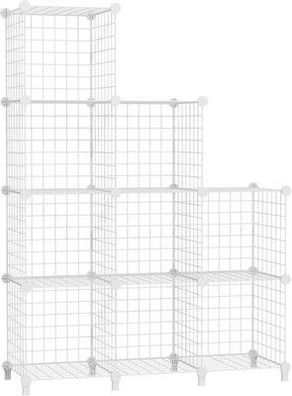 Awtatos Regal 9 Regal Drahtwürfel Stapelbarer Regal Würfel DIY Metallgitter