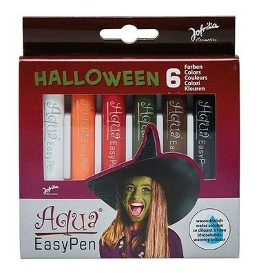 Jofrika Cosmetics 748798 - Aqua Easy Pen Box Halloween, Wasserbasis, 6er Set