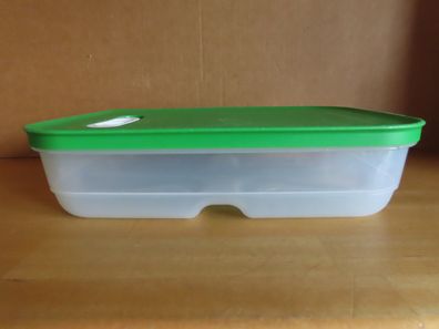 Aufbewahrungsbox Klima Oase flach ca. 1,8L Tupperware 7291A-2 grüner Deckel