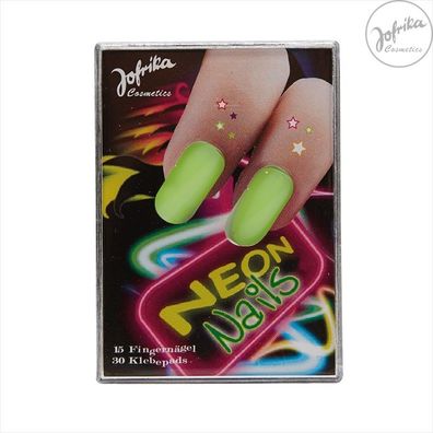 Jofrika 7168xx Neon Fingernägel Kunstfingernägel Nägel, 5 verschiedene Farben