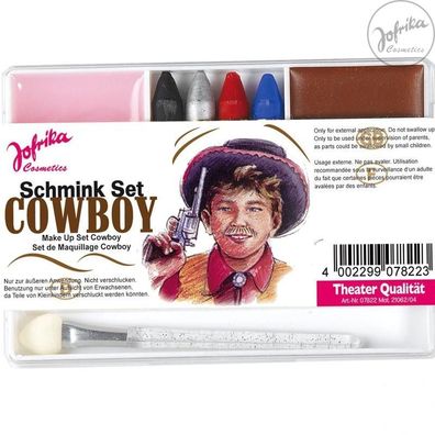 Jofrika Cosmetics * 707822 - Schminkset Cowboy * Schminke Karneval *