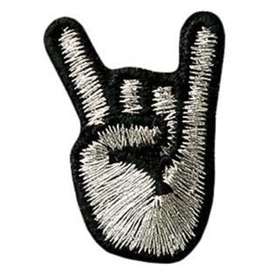 Hand Applikationen, Bügelbild, Patch, es Rockt, Peace, Faust, Ok, Daumen, Glück