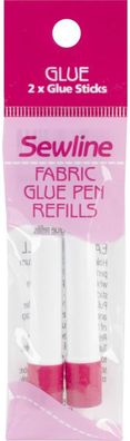 Sewline FAB50013 Refill für den Klebestift, Textil-Kleber 2 Ersatz Patronen Blau