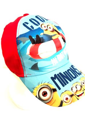 Minions Cap * Kappe * Sonnenhut für Kinder, MINION, rot oder weiß - 52-54