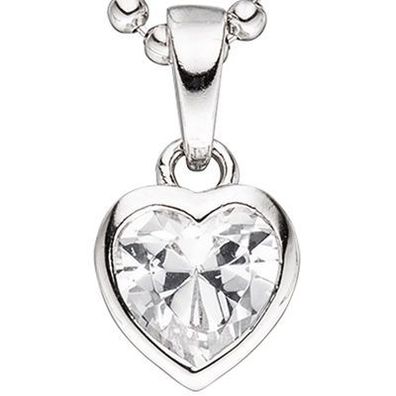 Kinderschmuck * HERZ Anhänger * Silber * Zirkonia Herzanhänger * pink * blau *