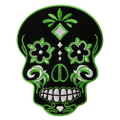 Mono Quick 1475x Totenkopf, Dia de Muertos - Bunte Schädel - Bügelbild Patch