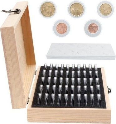Fippy Münzkapseln Münzsammelbox Münzsammel-Aufbewahrung Münzhalter (50 Kapseln)