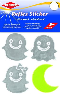 Kleiber Reflex Sticker, Reflektor, 4er Sets, selbstklebend reflektierend, Motive