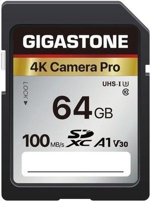 Gigastone 4K Kamera Pro 64GB SDXC Speicherkarte bis 100 MB/s, UHS-I U3 V30