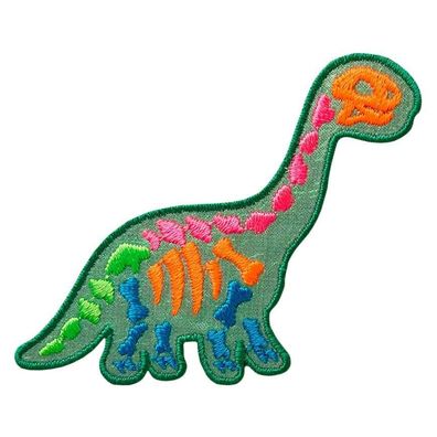 Mono Quick 0841x NEON Dinosaurier , Dino Bunt / Glitter, Bügelbild Patch