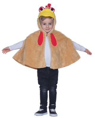 PxP 12222 - Hahn Cape, Kinder Kostüm Gr. 92-104-116 Hühnchen