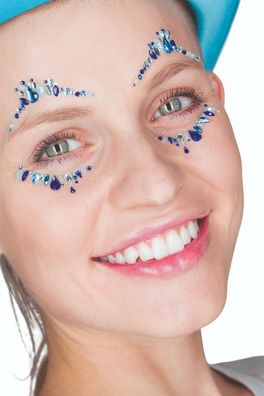 Jofrika Cosmetics 713305 - Festival Bindi: Aquarius Eyes, Selbstklebend