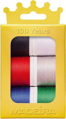 Madeira Crown Box Aerofil Nr. 120, 6x100m, 100% Polyester, Garn, Nähgarn