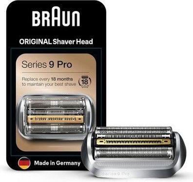 Braun Series 9 Pro Elektrorasierer Scherkopf, Ersatz-Scherteil, 94M, chrom
