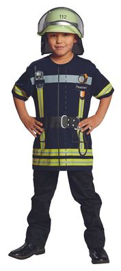 PxP 12933 - Spieleshirt Feuerwehr , Feuerwehr-Shirt, Kinder T-Shirt, r. 104-140