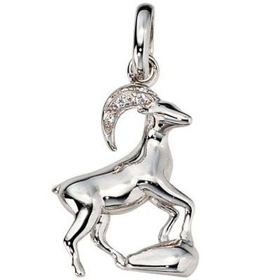 Schmuck Sternzeichen Anhänger mit Zirkonia * Silber * Kettenanhänger * ca. 20 mm