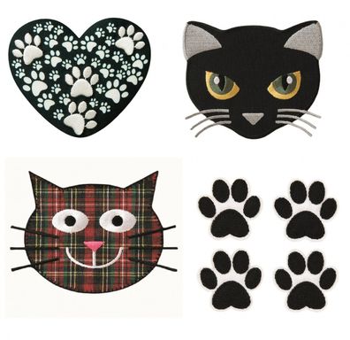 Mono Quick 1288x Katze, Pfoten, Katzenliebe, Samtpfote, Bügelbild, Patch