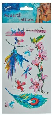 Jofrika 704071 - Aquarell Tattoos Erwachsene, Sommer Sonne Festival