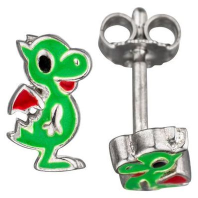 Kinderschmuck * Anhänger & Ohrstecker * Drache * grün * silber 925 * Dragon * NEU